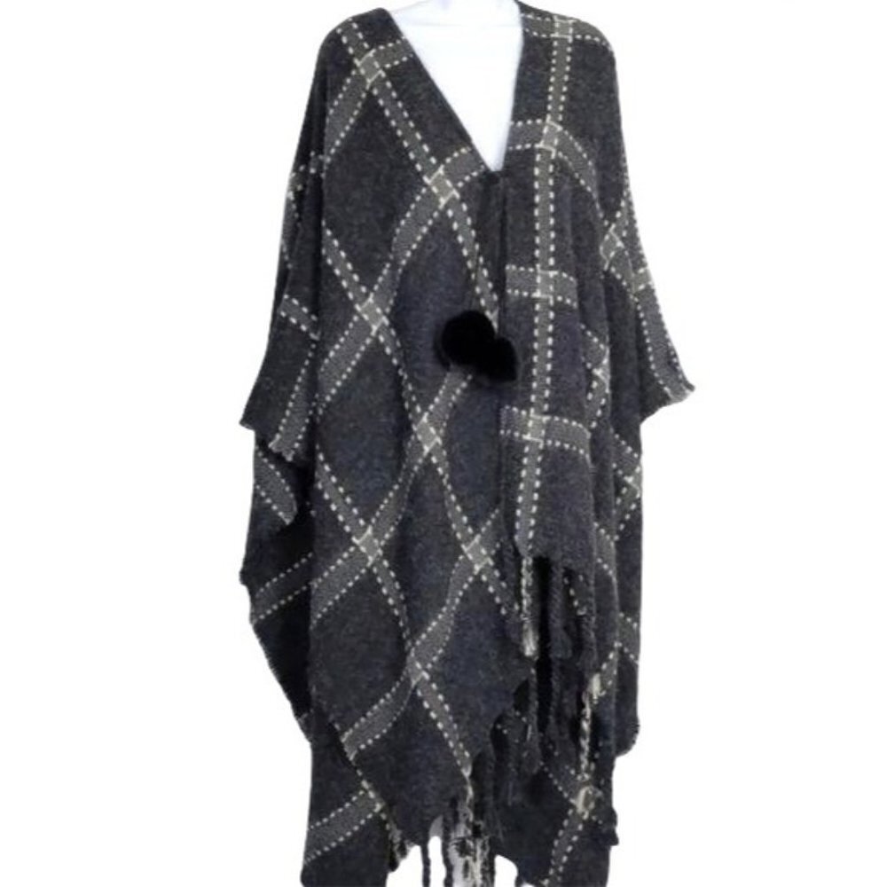 Marc New York Women's Cape Dark Gray w/stitch detail  Size (one size)(NWT)